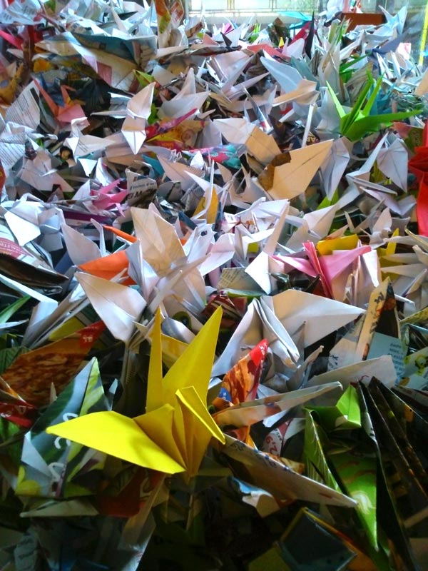 Entrega grulIas 1 origami 1 euro